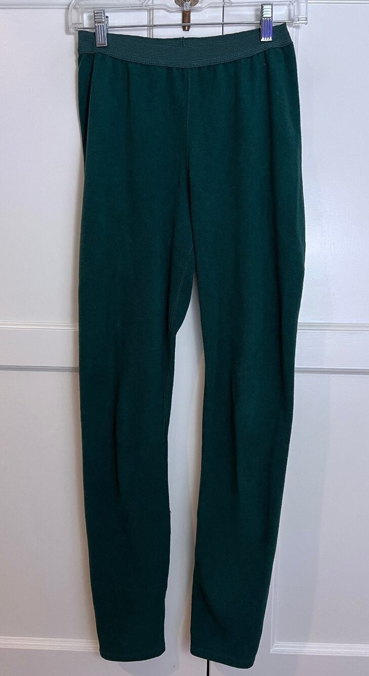 VTG Patagonia Men’s Green Expedition Weight Fleece Capilene Bottoms Sz S USA
